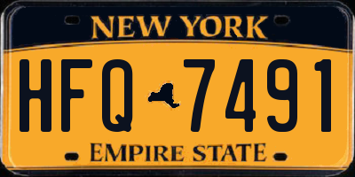 NY license plate HFQ7491