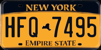 NY license plate HFQ7495