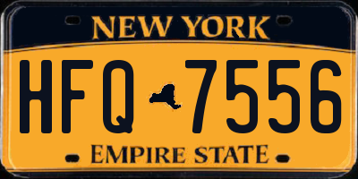 NY license plate HFQ7556