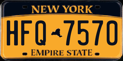 NY license plate HFQ7570