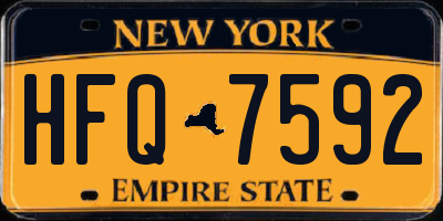NY license plate HFQ7592