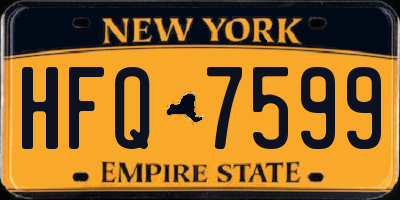 NY license plate HFQ7599