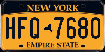 NY license plate HFQ7680