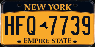 NY license plate HFQ7739