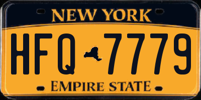 NY license plate HFQ7779