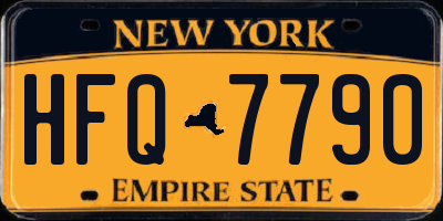 NY license plate HFQ7790