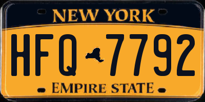 NY license plate HFQ7792
