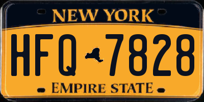 NY license plate HFQ7828