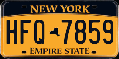 NY license plate HFQ7859
