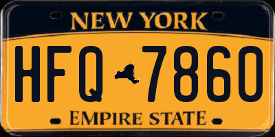 NY license plate HFQ7860