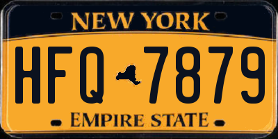 NY license plate HFQ7879