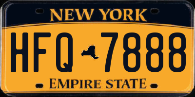 NY license plate HFQ7888