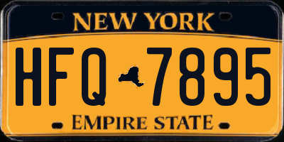 NY license plate HFQ7895