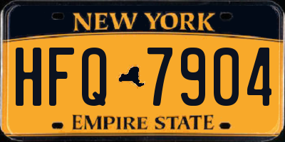 NY license plate HFQ7904