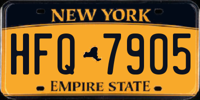 NY license plate HFQ7905