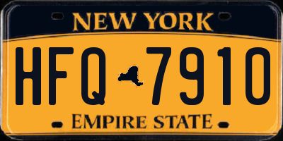 NY license plate HFQ7910