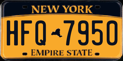 NY license plate HFQ7950