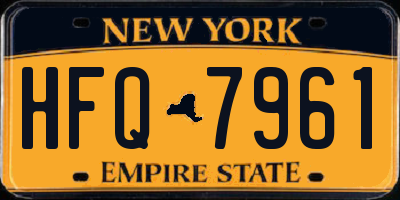 NY license plate HFQ7961