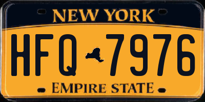 NY license plate HFQ7976