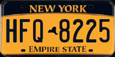NY license plate HFQ8225