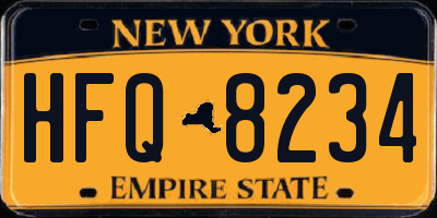 NY license plate HFQ8234