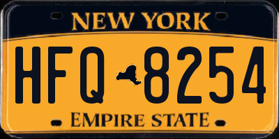 NY license plate HFQ8254