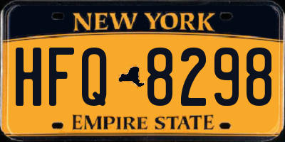 NY license plate HFQ8298