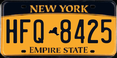 NY license plate HFQ8425