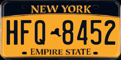 NY license plate HFQ8452