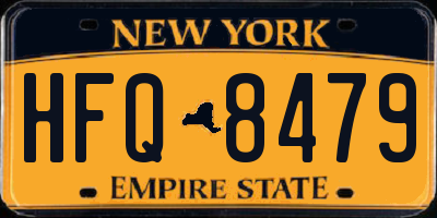 NY license plate HFQ8479
