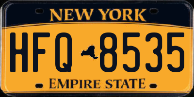 NY license plate HFQ8535