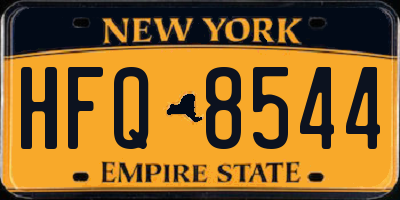 NY license plate HFQ8544