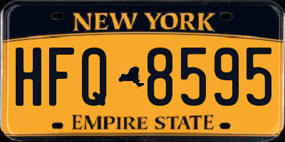 NY license plate HFQ8595