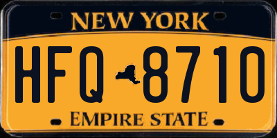 NY license plate HFQ8710