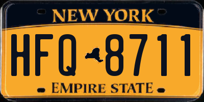 NY license plate HFQ8711