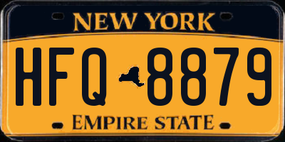 NY license plate HFQ8879