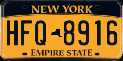 NY license plate HFQ8916