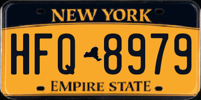 NY license plate HFQ8979
