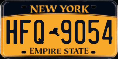 NY license plate HFQ9054