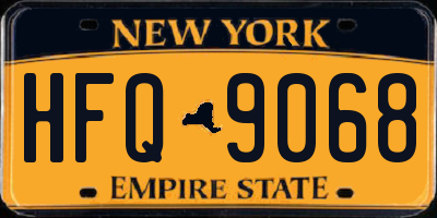 NY license plate HFQ9068