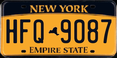 NY license plate HFQ9087