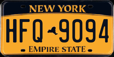 NY license plate HFQ9094