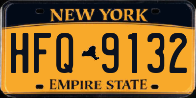 NY license plate HFQ9132