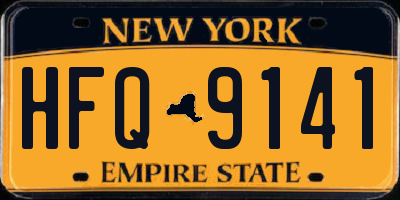 NY license plate HFQ9141