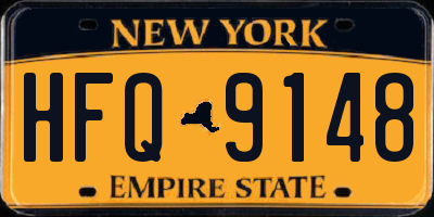 NY license plate HFQ9148