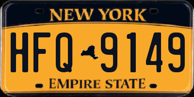 NY license plate HFQ9149