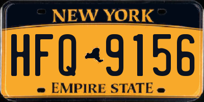 NY license plate HFQ9156