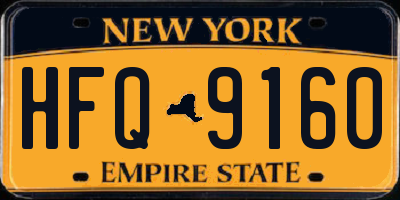 NY license plate HFQ9160