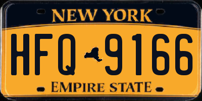 NY license plate HFQ9166
