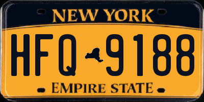 NY license plate HFQ9188